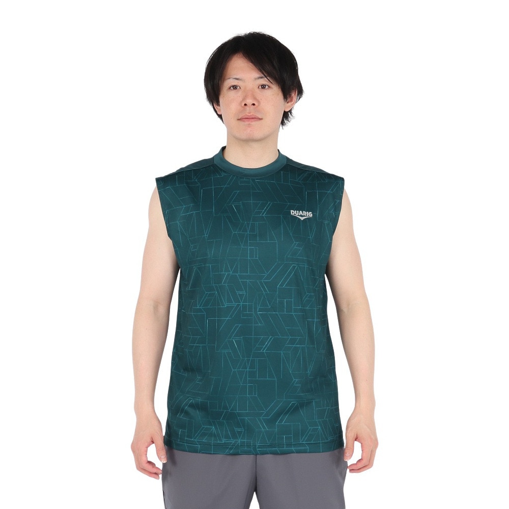 デュアリグ（DUARIG）（メンズ）ドライプラスクール シャインブロック メッシュ ノースリーブTシャツ 5S0012-TRCT-863HD DGRN