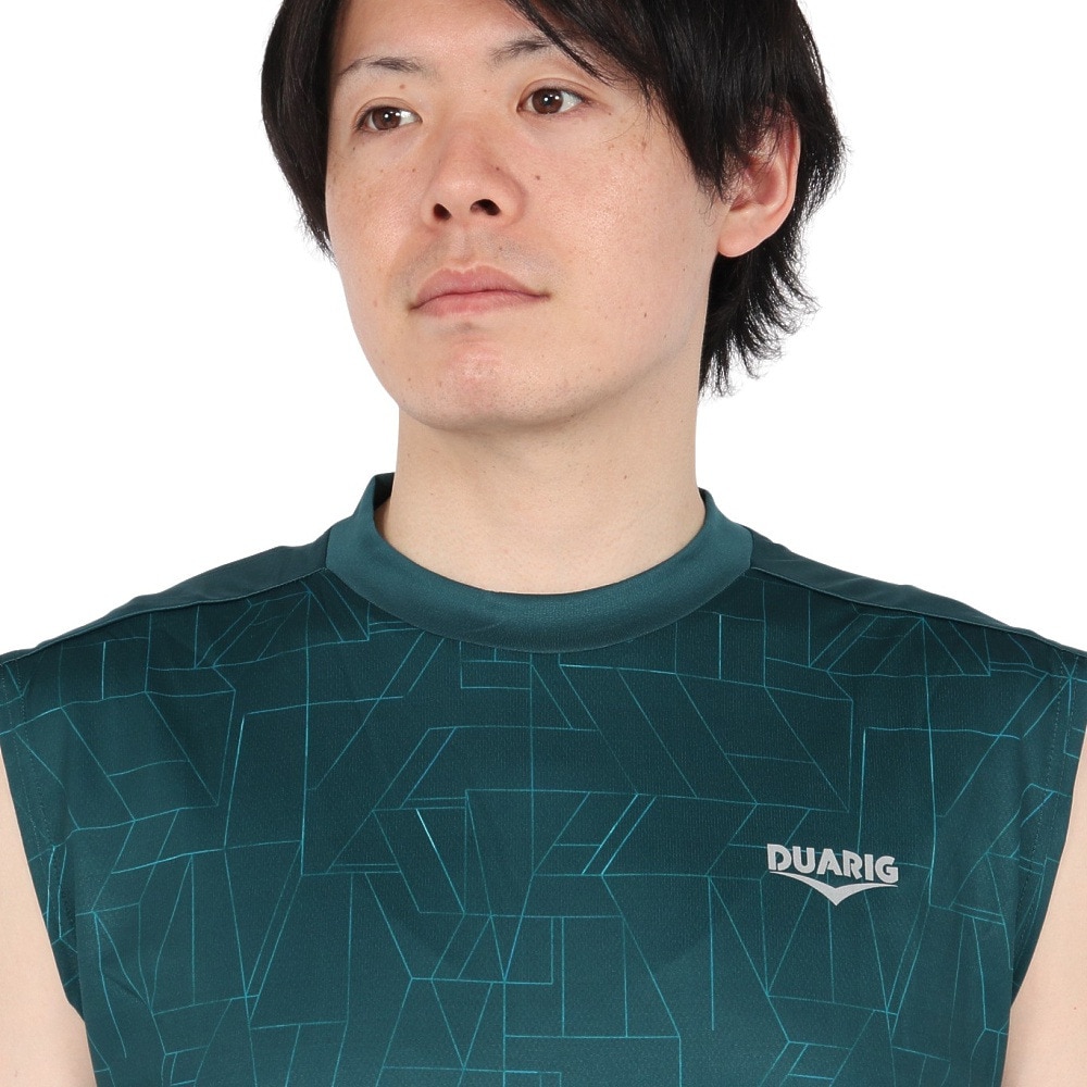 デュアリグ（DUARIG）（メンズ）ドライプラスクール シャインブロック メッシュ ノースリーブTシャツ 5S0012-TRCT-863HD DGRN