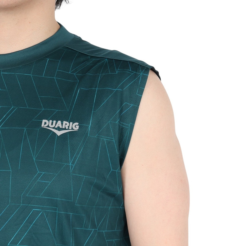 デュアリグ（DUARIG）（メンズ）ドライプラスクール シャインブロック メッシュ ノースリーブTシャツ 5S0012-TRCT-863HD DGRN