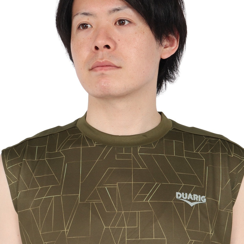 デュアリグ（DUARIG）（メンズ）ドライプラスクール シャインブロック メッシュ ノースリーブTシャツ 5S0012-TRCT-863HD KHK