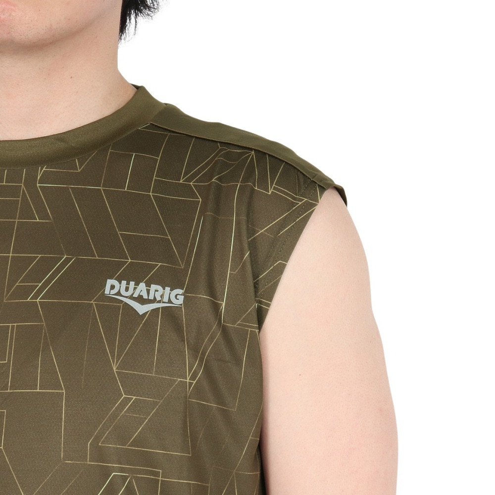 デュアリグ（DUARIG）（メンズ）ドライプラスクール シャインブロック メッシュ ノースリーブTシャツ 5S0012-TRCT-863HD KHK