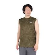 (メンズ)ドライプラスクール シャインブロック メッシュ ノースリーブTシャツ 5S0012-TRCT-863HD KHK