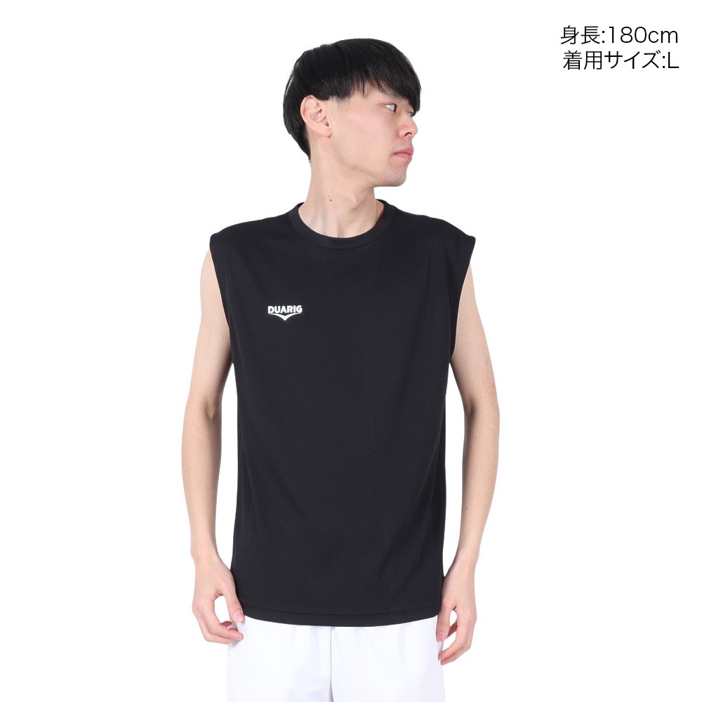 デュアリグ（DUARIG）（メンズ）ドライプラス クール シャインブロック UV ノースリーブ シャツ 5S0032-TRCT-863ES BLK