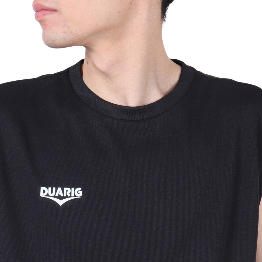 デュアリグ（DUARIG）（メンズ）ドライプラス クール シャインブロック UV ノースリーブ シャツ 5S0032-TRCT-863ES BLK