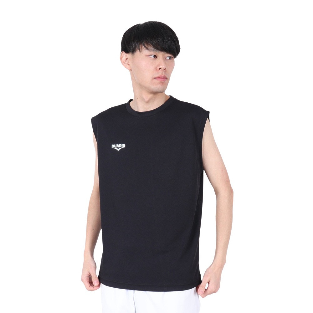 デュアリグ（DUARIG）（メンズ）ドライプラス クール シャインブロック UV ノースリーブ シャツ 5S0032-TRCT-863ES BLK