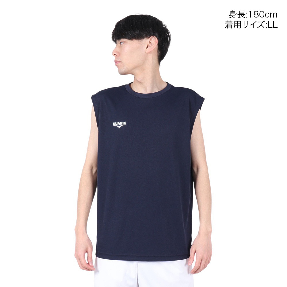 デュアリグ（DUARIG）（メンズ）ドライプラス クール シャインブロック UV ノースリーブ シャツ 5S0032-TRCT-863ES NVY