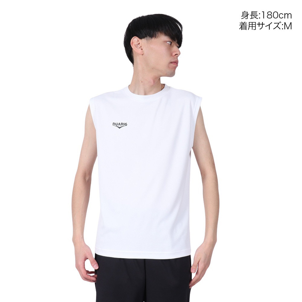 デュアリグ（DUARIG）（メンズ）ドライプラス クール シャインブロック UV ノースリーブ シャツ 5S0032-TRCT-863ES WHT