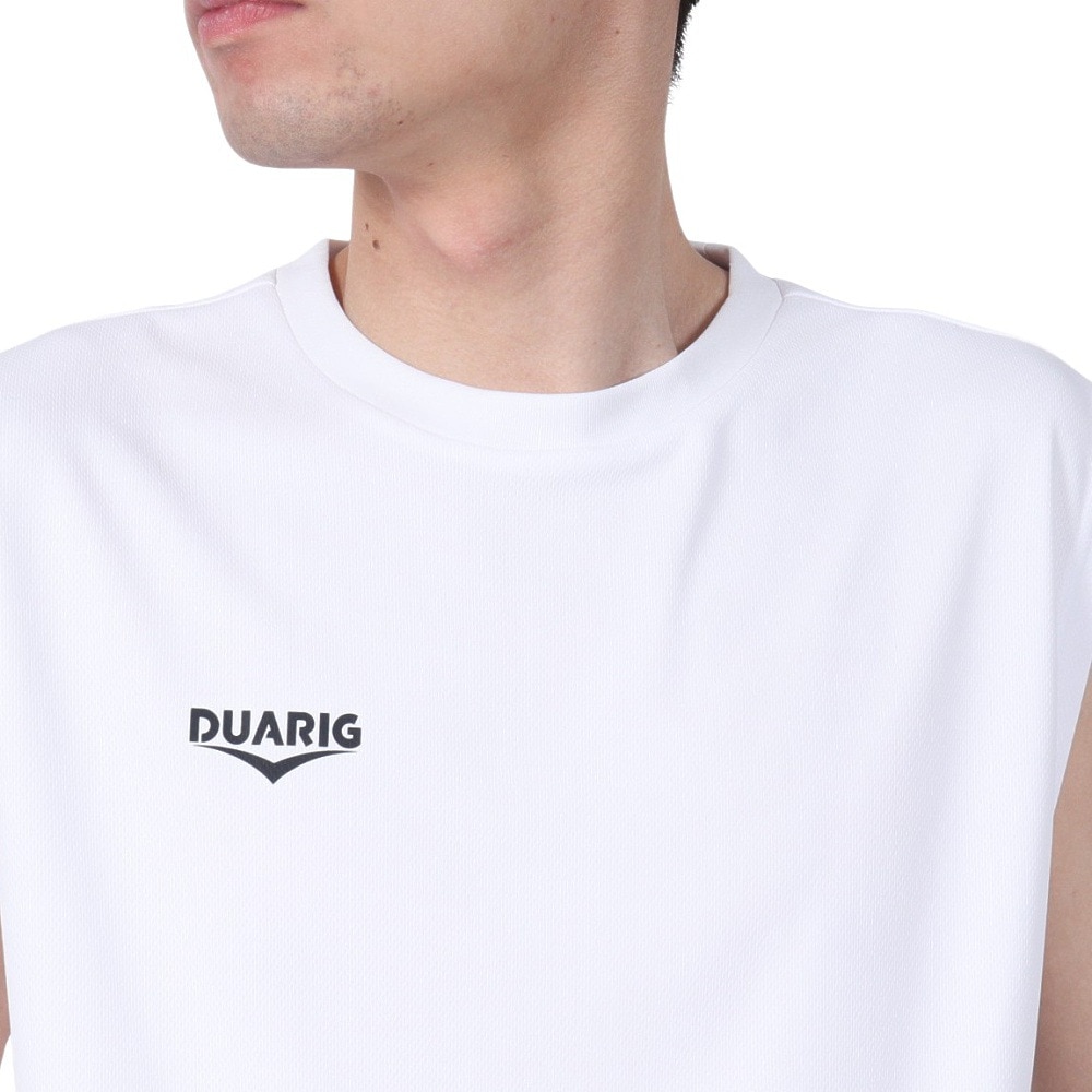デュアリグ（DUARIG）（メンズ）ドライプラス クール シャインブロック UV ノースリーブ シャツ 5S0032-TRCT-863ES WHT