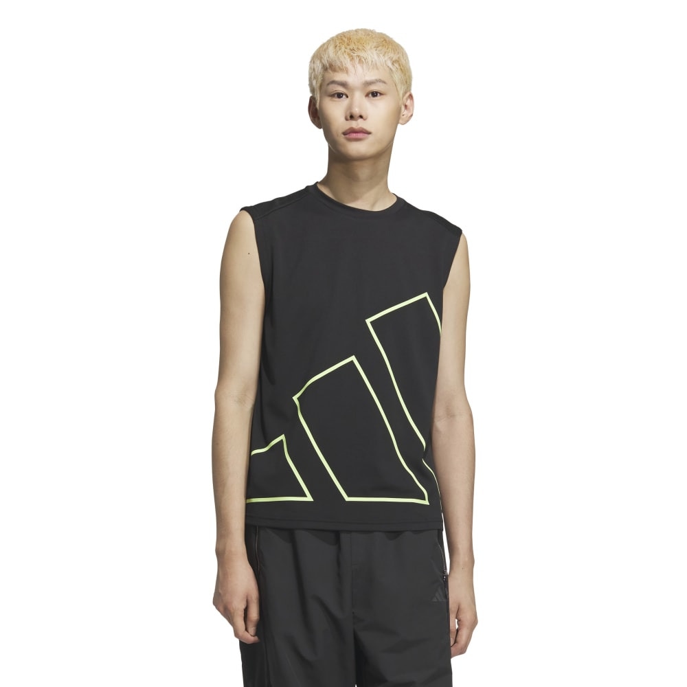 アディダス（adidas）（メンズ）マストハブ レギュラーフィット ビッグロゴ ノースリーブTシャツ VL385-JZ1665