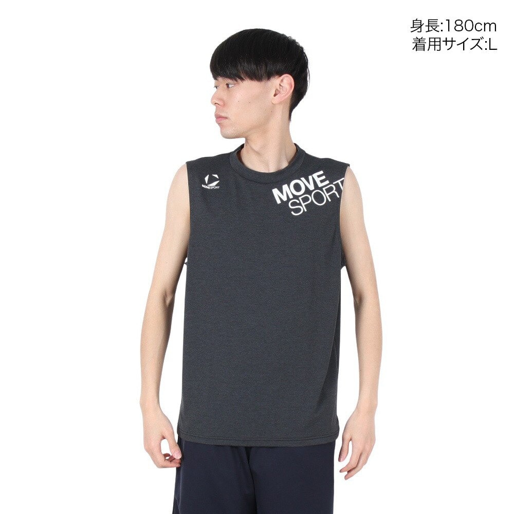 デサント（DESCENTE）（メンズ）SUNSCREEN TAIKYU ハイゲージ スリーブレスシャツ ST5SHT07M BK01