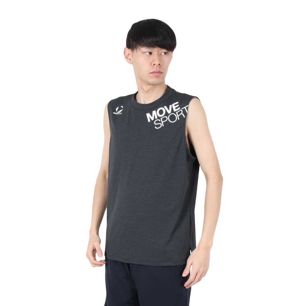 デサント（DESCENTE）（メンズ）SUNSCREEN TAIKYU ハイゲージ スリーブレスシャツ ST5SHT07M BK01