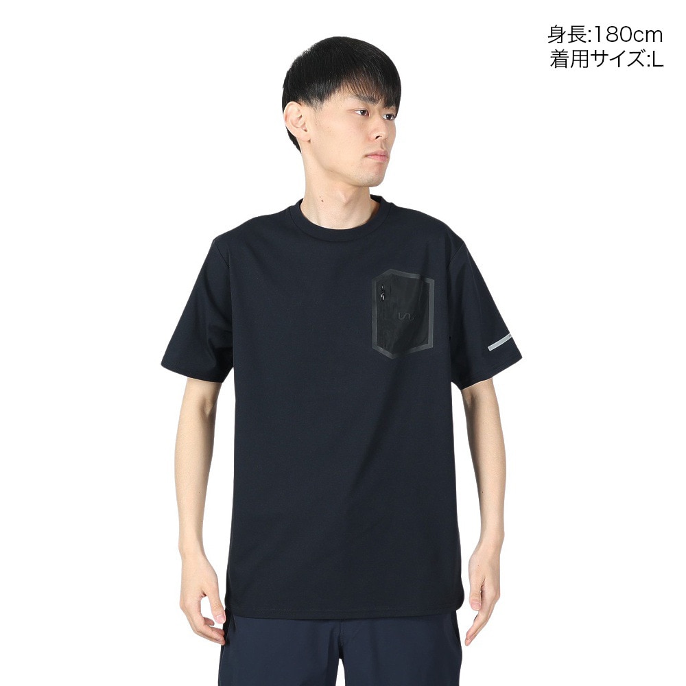 ザ・ワープ・バイ・エネーレ（The Warp By Ennerre）（メンズ）半袖 ポケット Tシャツ WB3RJA08 BLK