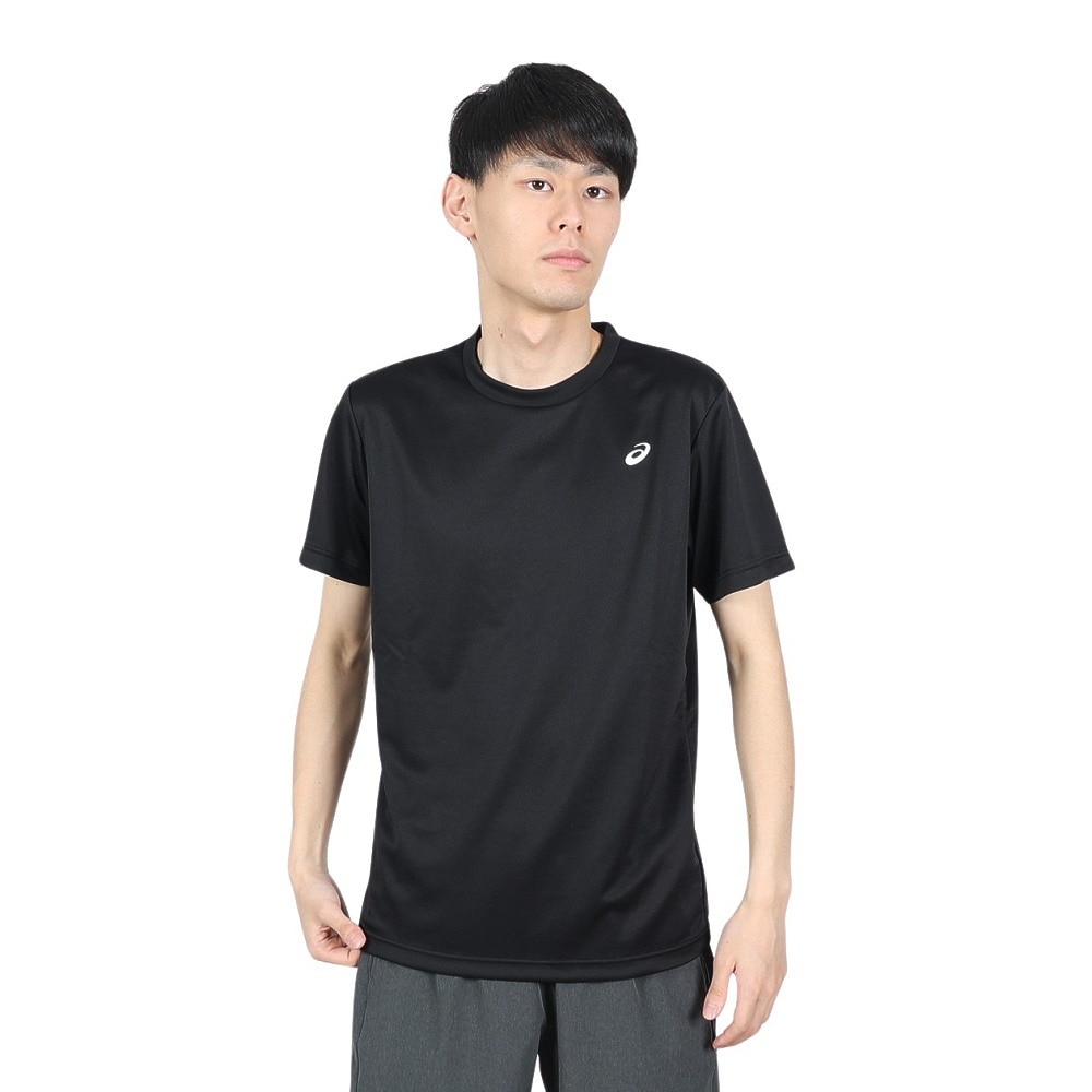 アシックス（ASICS）（メンズ）Tシャツ 半袖 メンズ 黒【オンライン限定価格】ワンポイント 2033A699.001 