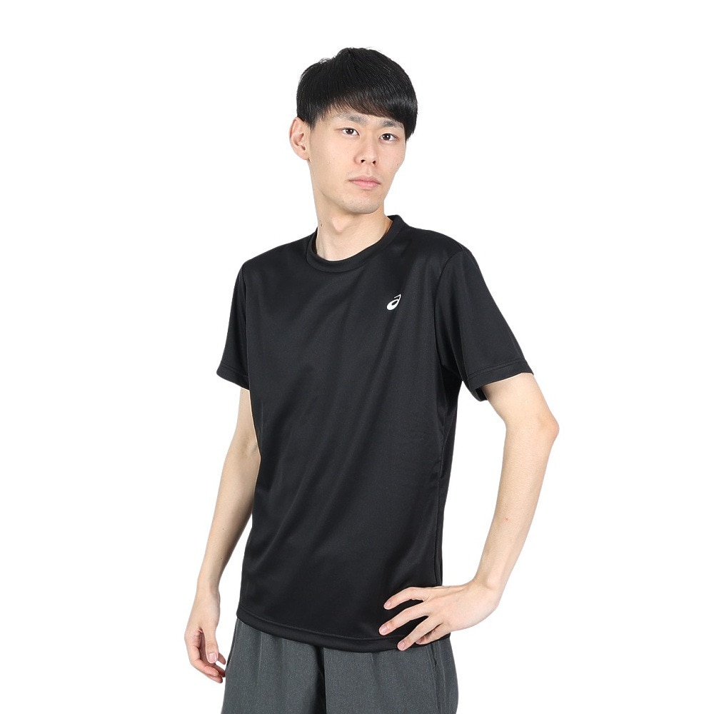 アシックス（ASICS）（メンズ）Tシャツ 半袖 メンズ 黒【オンライン限定価格】ワンポイント 2033A699.001 