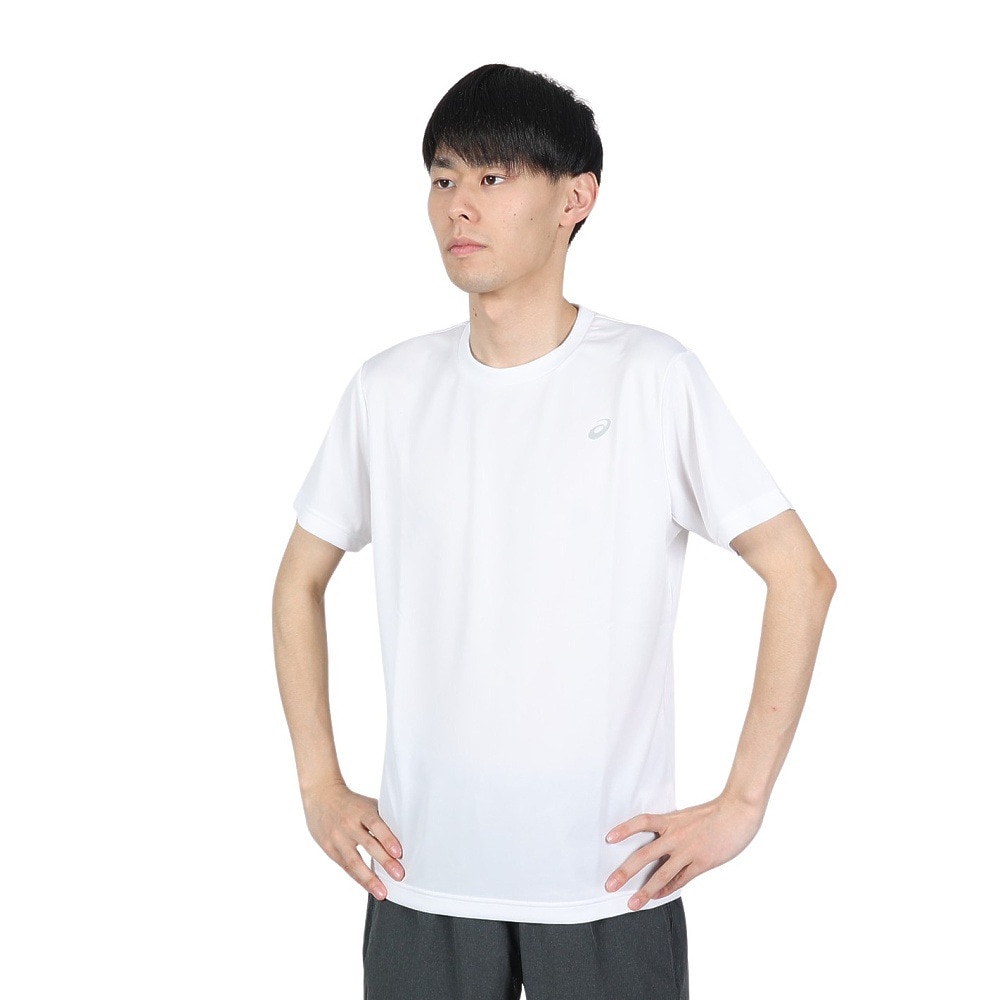 アシックス（ASICS）（メンズ）Tシャツ 半袖 メンズ 白【オンライン限定価格】 ワンポイント 2033A699.101