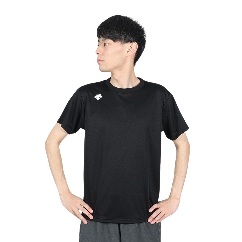 デサント（DESCENTE）（メンズ）Tシャツ 半袖 メンズ 吸汗速乾 ワンポイント シンプル ジム DMC-5801B BLK