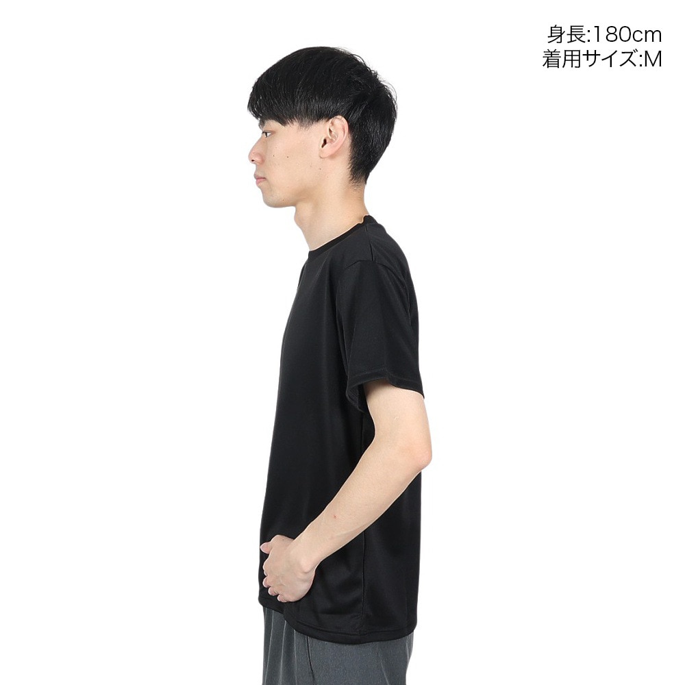 デサント（DESCENTE）（メンズ）Tシャツ 半袖 メンズ 吸汗速乾 ワンポイント シンプル ジム DMC-5801B BLK