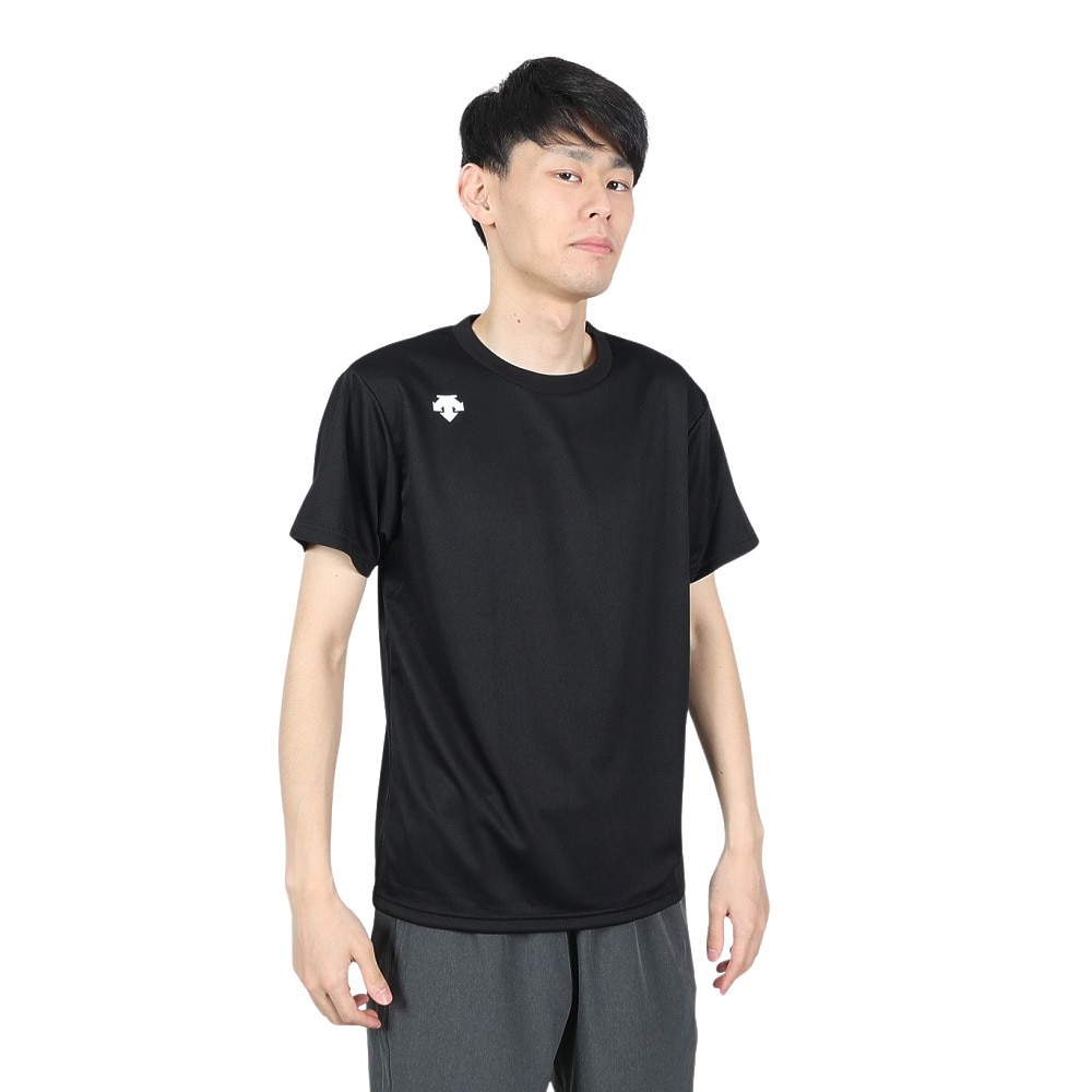 デサント（DESCENTE）（メンズ）半袖Tシャツ メンズ 吸汗速乾 ワンポイント ハ DMC-5801B BLK