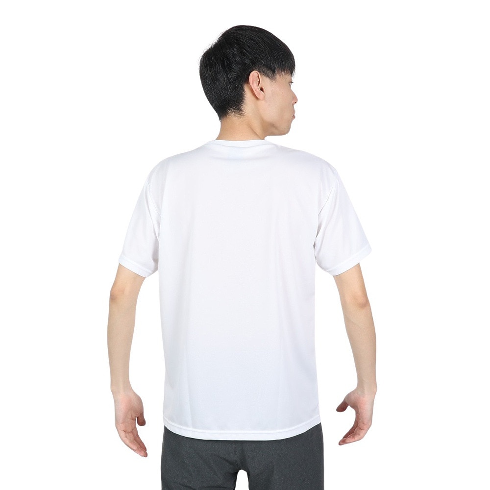 デサント（DESCENTE）（メンズ）Tシャツ 半袖 メンズ 吸汗速乾 ワンポイントシンプル 白 ホワイト ハーフスリーブシャツ DMC-5801B WHT