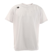 デサント（DESCENTE）（メンズ）Tシャツ 半袖 メンズ 吸汗速乾 ワンポイントシンプル 白 ホワイト ハーフスリーブシャツ DMC-5801B WHT