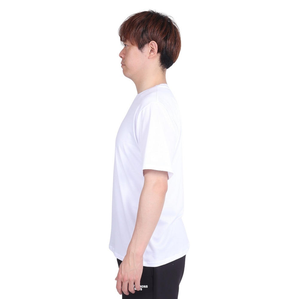 ジローム（GIRAUDM）（メンズ）ドライプラス 1point 半袖Tシャツ CT4S0034-TR863-GRES WHT ワンポイント シンプル 白T 白 吸汗速乾 UVカット