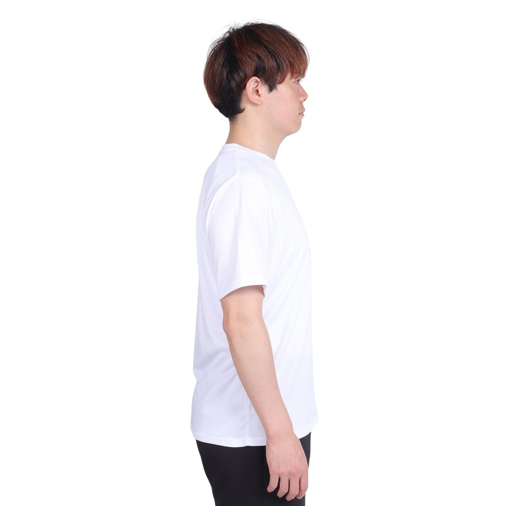 ジローム（GIRAUDM）（メンズ）ドライプラス 1point 半袖Tシャツ CT4S0034-TR863-GRES WHT ワンポイント シンプル 白T 白 吸汗速乾 UVカット