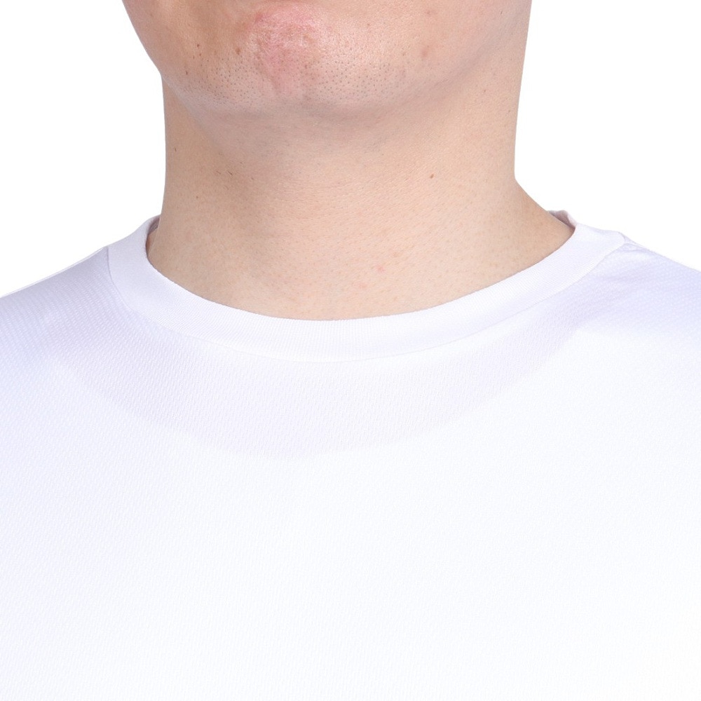 ジローム（GIRAUDM）（メンズ）ドライプラス 1point 半袖Tシャツ CT4S0034-TR863-GRES WHT ワンポイント シンプル 白T 白 吸汗速乾 UVカット