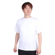 ジローム（GIRAUDM）（メンズ）Tシャツ 半袖 ドライプラス ワンポイント シンプル 白T 白 ホワイト 吸汗速乾 UVカット CT4S0034-TR863-GRES WHT