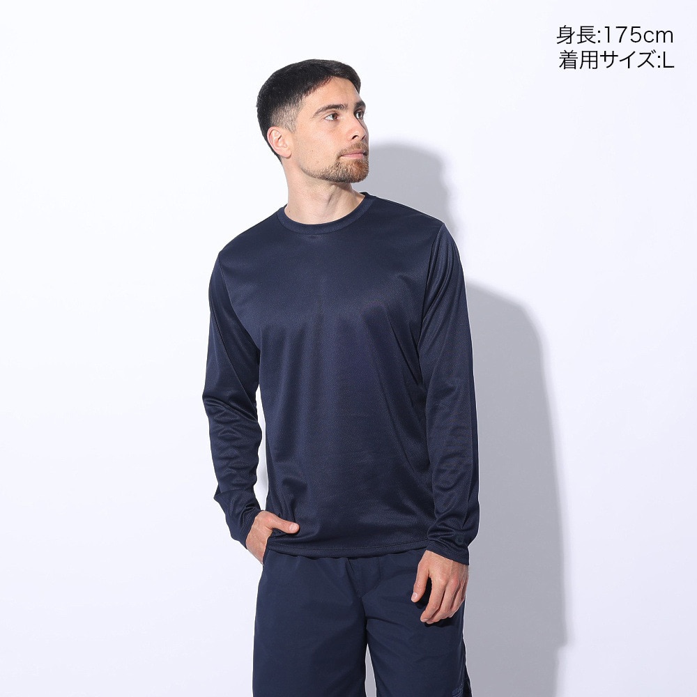 ジローム（GIRAUDM）（メンズ）ドライプラス ワンポイント ロング スリーブ Tシャツ CT4S0035-TR863-GRES NVY