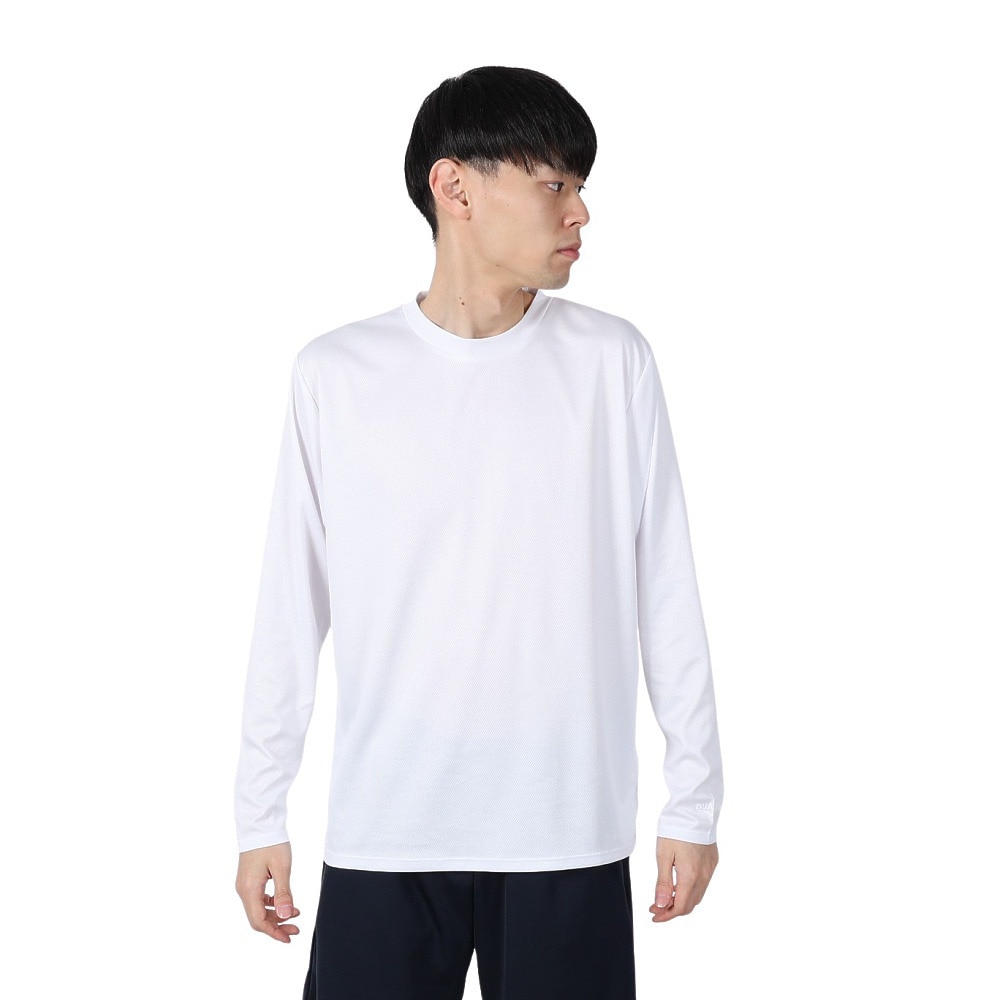 デュアリグ（DUARIG）（メンズ）ドライプラス 1point 長袖Tシャツ 5S0037-TRCT-863ES WHT