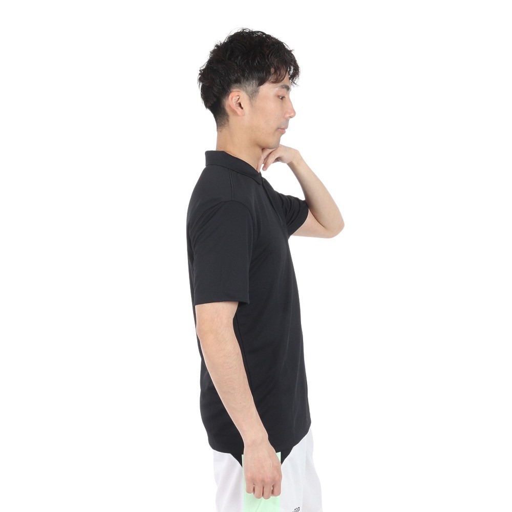 ナイキ（NIKE）（メンズ）ポロシャツ 半袖 速乾 ブラック 黒 ナイキコート ドライフィット テニスポロシャツ DH0858-010