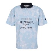 ルコック スポルティフ（Lecoq Sportif）（メンズ）総柄グラフィック 鹿の子ポロシャツ QMMVJA42 SA