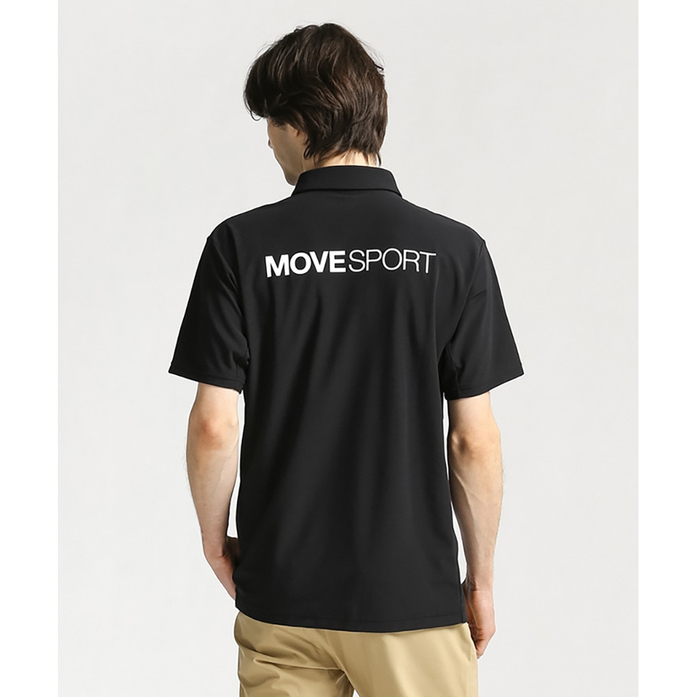 デサント（DESCENTE）（メンズ）半袖ポロシャツ メンズ SUNSCREEN ミニ鹿の子 バックロゴ DMMVJA72 BK  スポーツ用品はスーパースポーツゼビオ