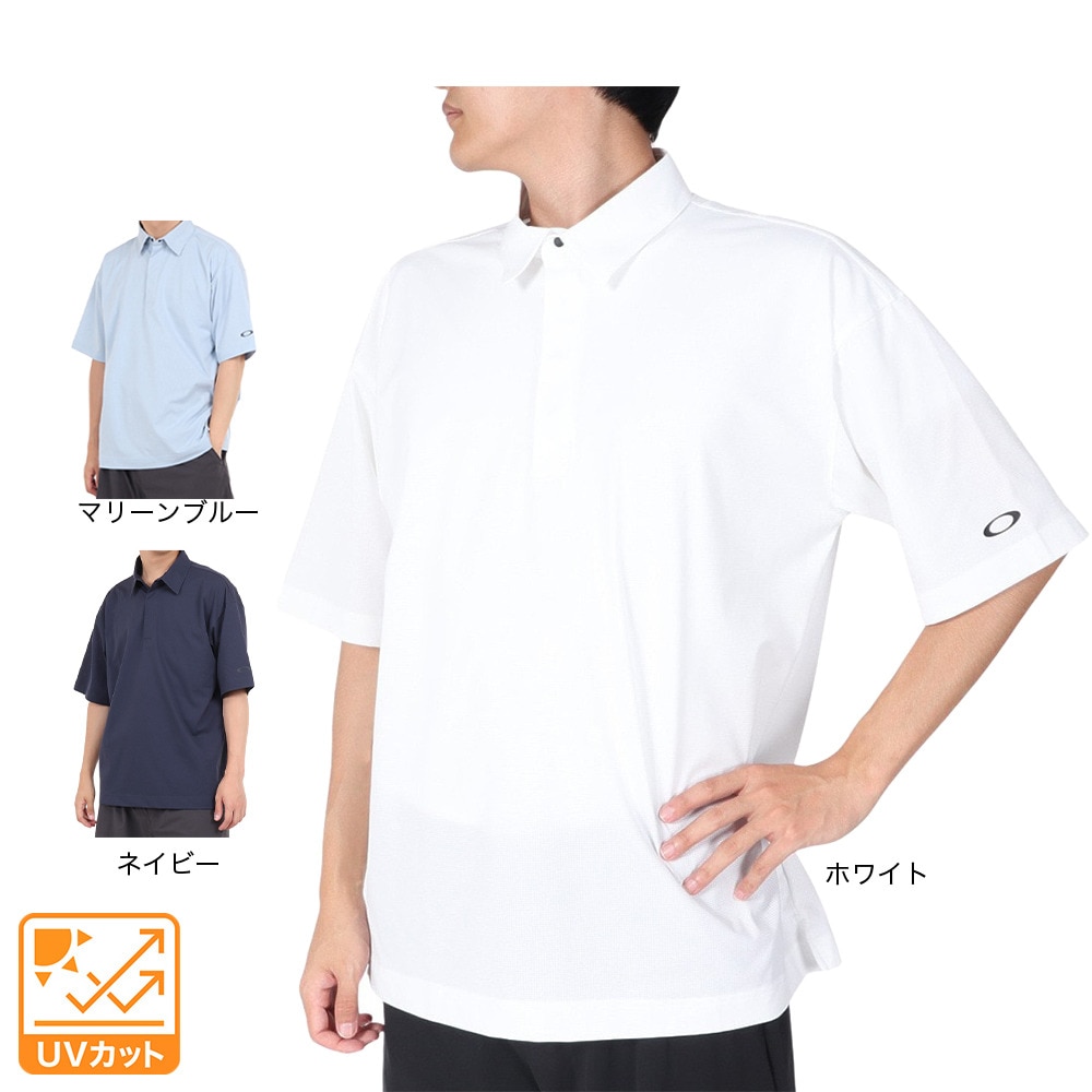 オークリー（OAKLEY）（メンズ）半袖ポロシャツ メンズ 吸汗速乾 ESSEN TECHKNIT FOA405347-100