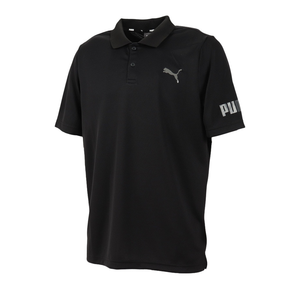 プーマ（PUMA）（メンズ）接触冷感 半袖ポロシャツ メンズ ドライプラスクール  523778 01 BLK　ひんやり