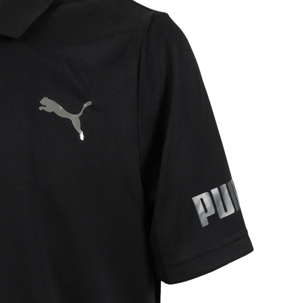 プーマ（PUMA）（メンズ）接触冷感 半袖ポロシャツ メンズ ドライプラスクール  523778 01 BLK　ひんやり