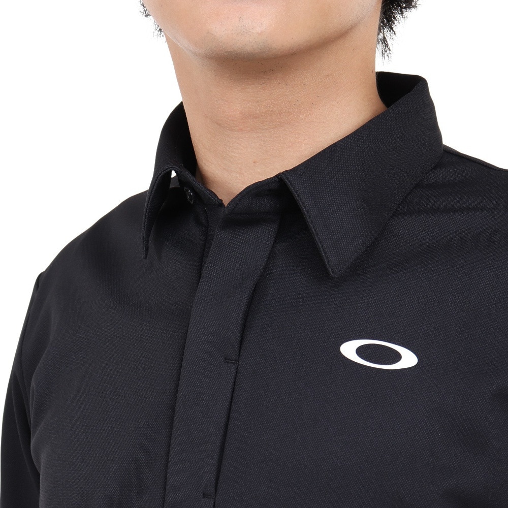 オークリー（OAKLEY）（メンズ）半袖ポロシャツ メンズ 黒 吸汗速乾 OPERATIVE FOA405349-02E