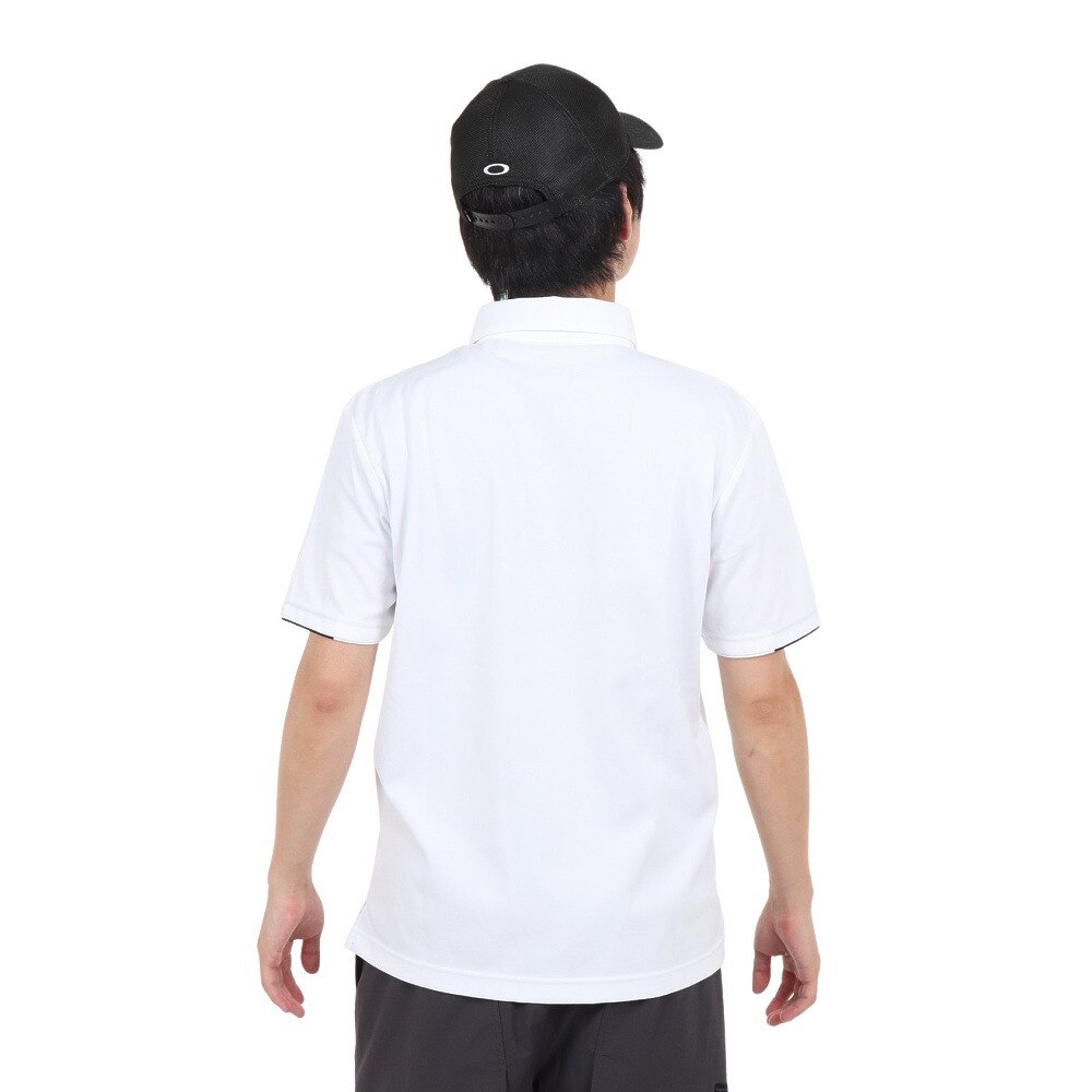 オークリー（OAKLEY）（メンズ）半袖ポロシャツ メンズ 白 吸汗速乾 OPERATIVE FOA405349-100