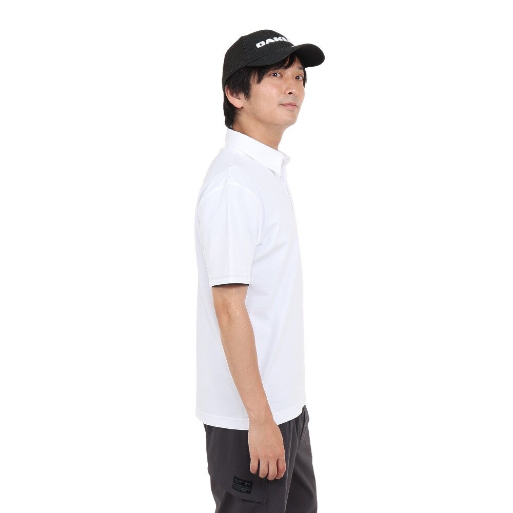 オークリー（OAKLEY）（メンズ）半袖ポロシャツ メンズ 白 吸汗速乾 OPERATIVE FOA405349-100