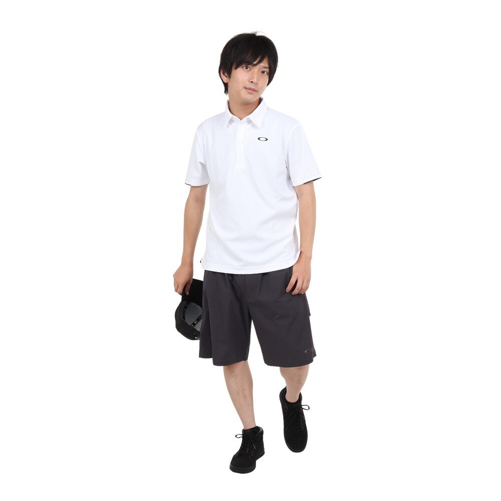 オークリー（OAKLEY）（メンズ）半袖ポロシャツ メンズ 白 吸汗速乾 OPERATIVE FOA405349-100
