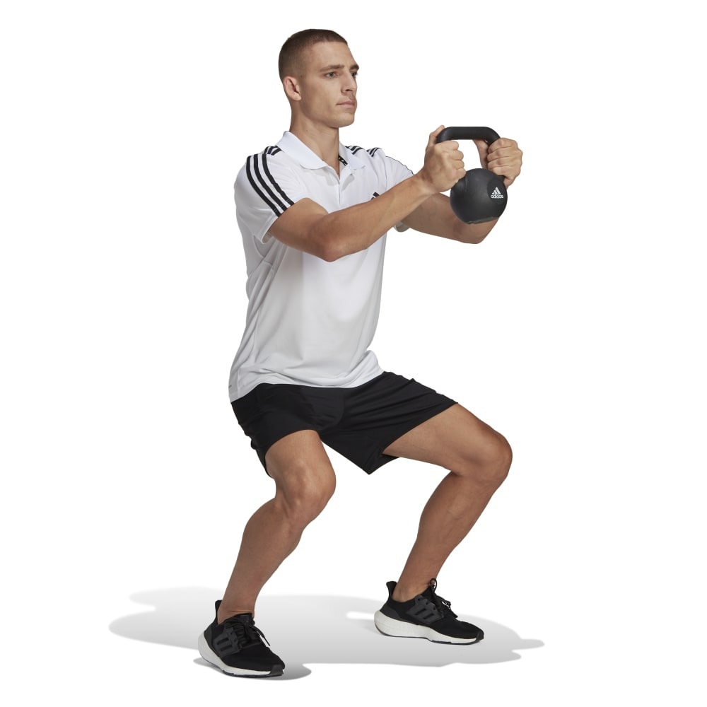 アディダス(adidas)(メンズ)トレイン エッセンシャルズ ピケ スリーストライプス トレーニング ポロシャツ BXH46-IB8109 スポーツ用品はスーパースポーツゼビオ BXH46-IB8109-J 3XL アディダス メンズ トレイン エッセンシャルズ ピケ スリーストライプス トレーニング ポロシャツ(ホワイト ブラック・サイズ:J 3XL) adidas