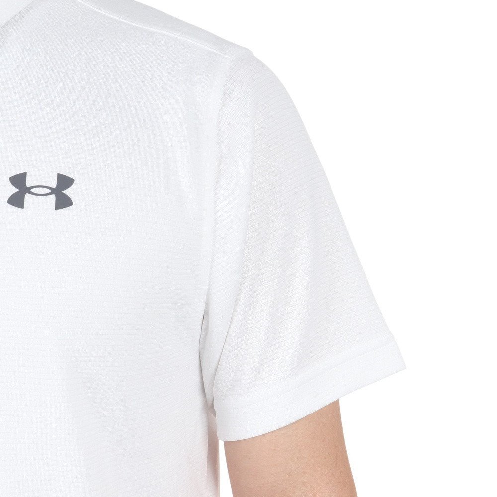アンダーアーマー（UNDER ARMOUR）（メンズ）ゴルフウェア ドライ 半袖ポロシャツ メンズ テックポロシャツ 1290140 WHT/GPH/GPH GO