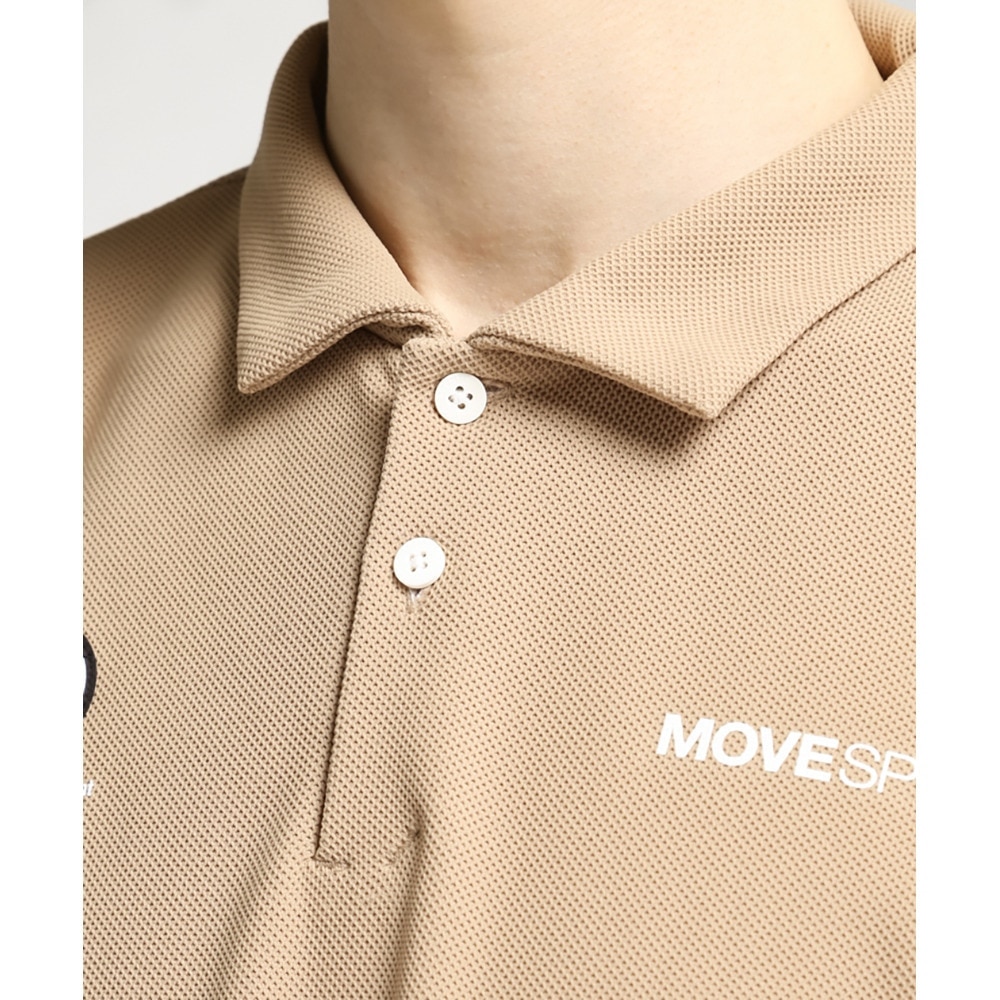 デサント（DESCENTE）（メンズ）SUNSCREEN 鬼鹿の子 カラーロゴ 半袖ポロシャツ DMMVJA70 BG