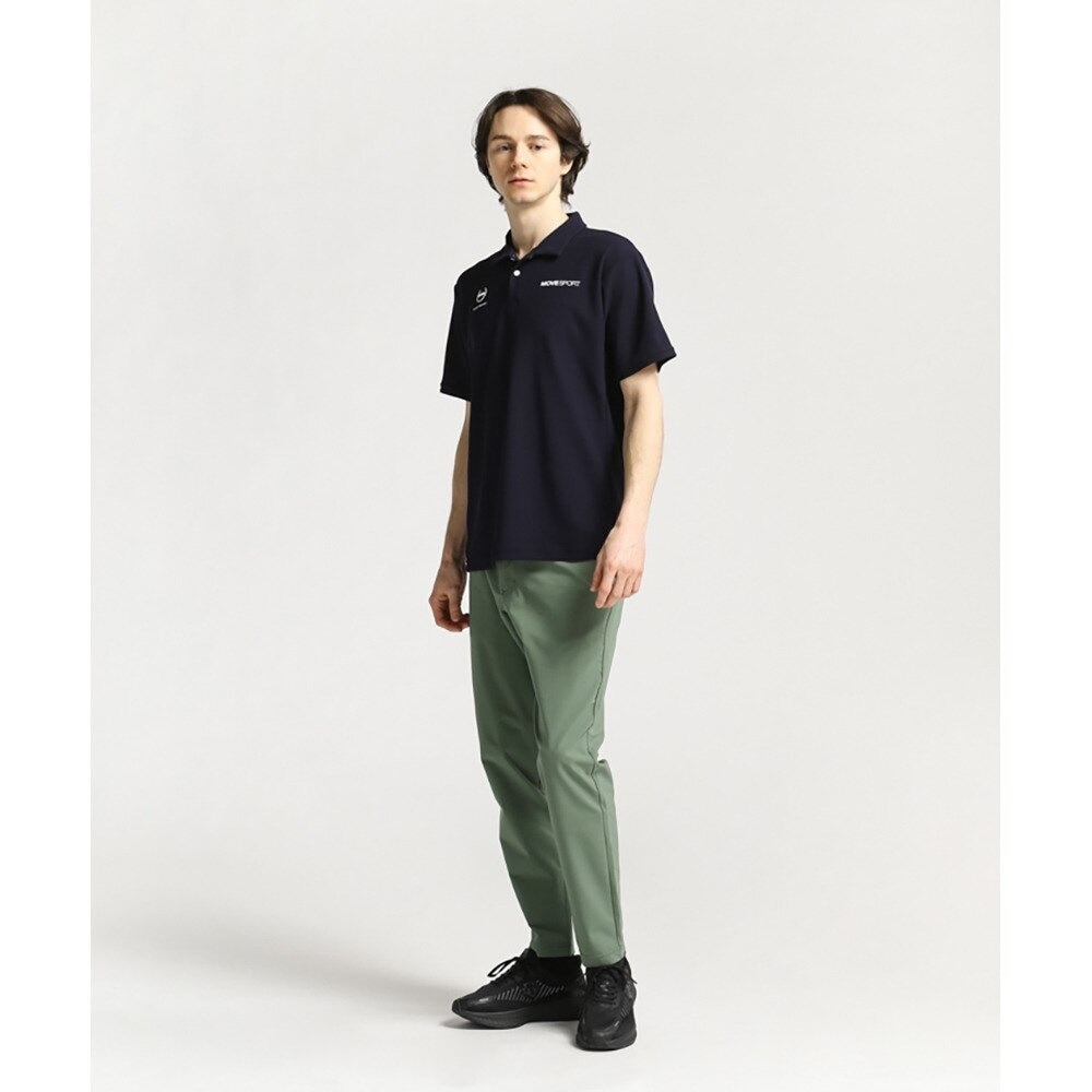 デサント（DESCENTE）（メンズ）SUNSCREEN 鬼鹿の子 カラーロゴ 半袖ポロシャツ DMMVJA70 NV