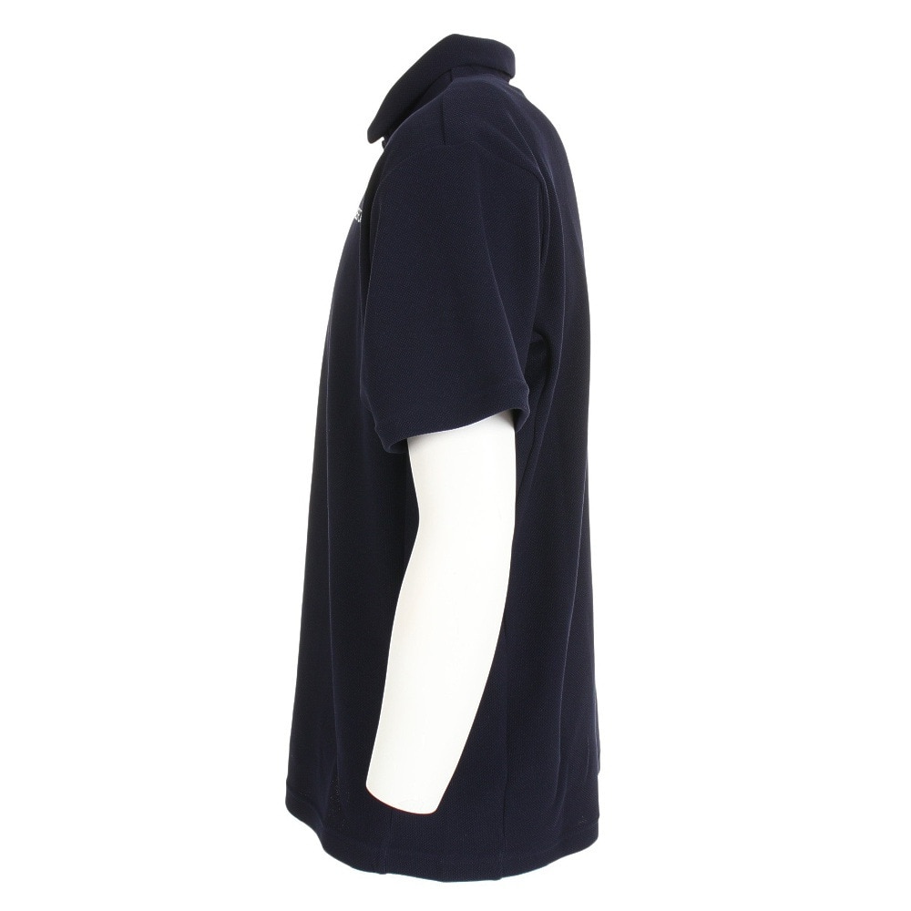 デサント（DESCENTE）（メンズ）SUNSCREEN 鬼鹿の子 カラーロゴ 半袖ポロシャツ DMMVJA70 NV