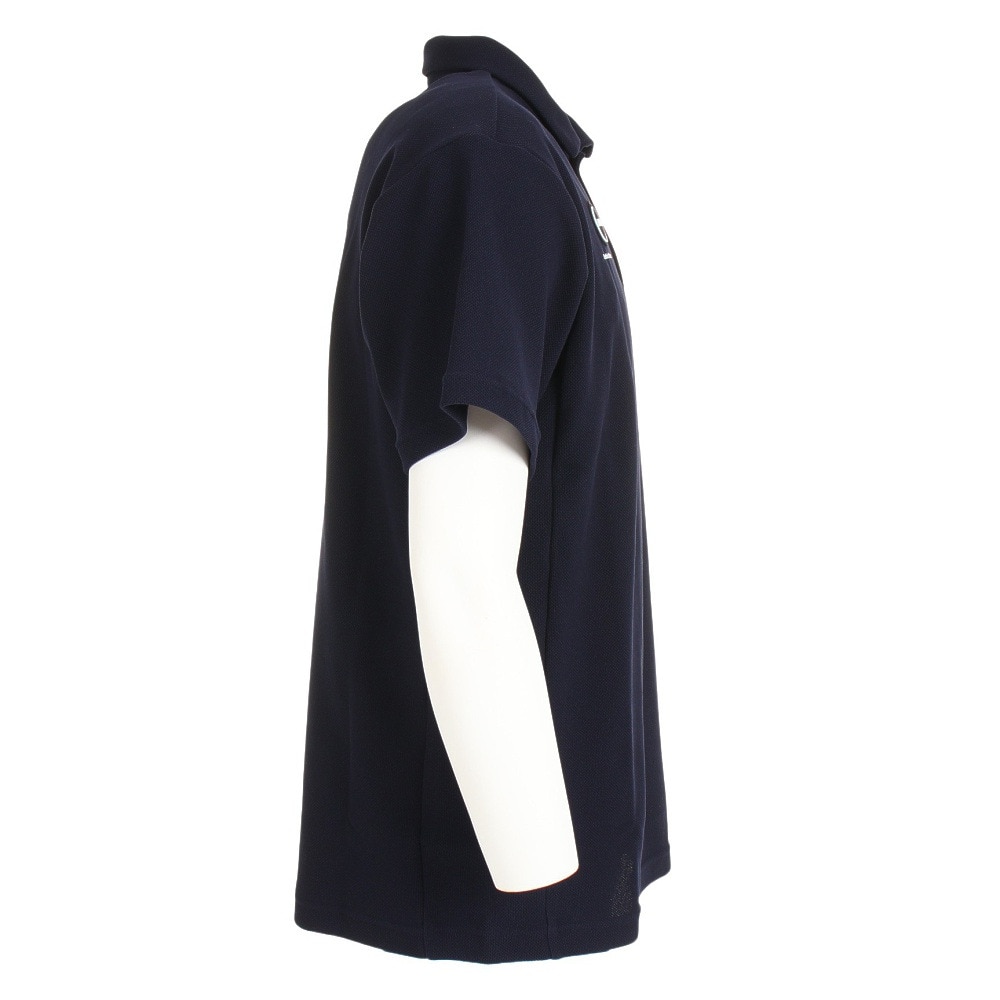 デサント（DESCENTE）（メンズ）SUNSCREEN 鬼鹿の子 カラーロゴ 半袖ポロシャツ DMMVJA70 NV