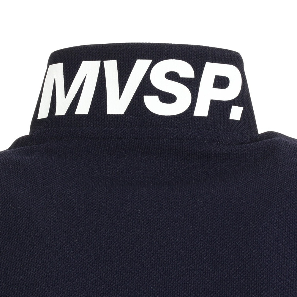 デサント（DESCENTE）（メンズ）SUNSCREEN 鬼鹿の子 カラーロゴ 半袖ポロシャツ DMMVJA70 NV