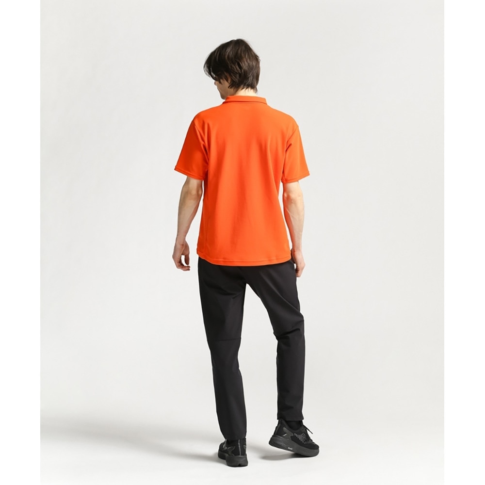 デサント（DESCENTE）（メンズ）SUNSCREEN 鬼鹿の子 カラーロゴ 半袖ポロシャツ DMMVJA70 OR