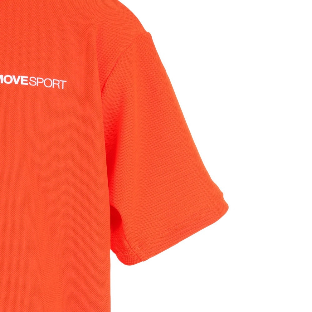 デサント（DESCENTE）（メンズ）SUNSCREEN 鬼鹿の子 カラーロゴ 半袖ポロシャツ DMMVJA70 OR