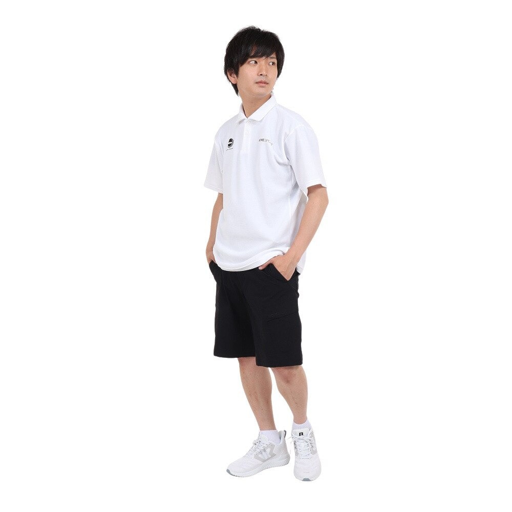デサント（DESCENTE）（メンズ）SUNSCREEN 鬼鹿の子 カラーロゴ 半袖ポロシャツ DMMVJA70 WH